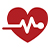 heart with lifeline pulse icon